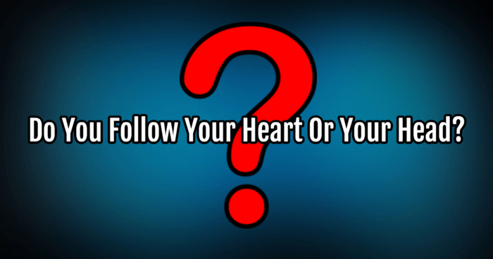 Do You Follow Your Heart Or Your Head?