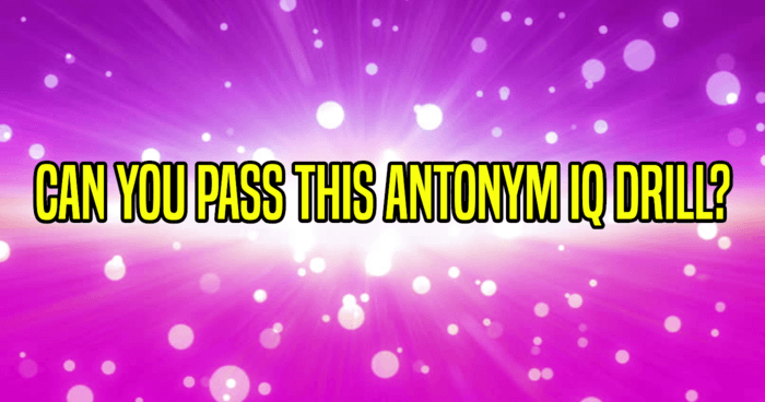 Can You Pass This Antonym IQ Drill?